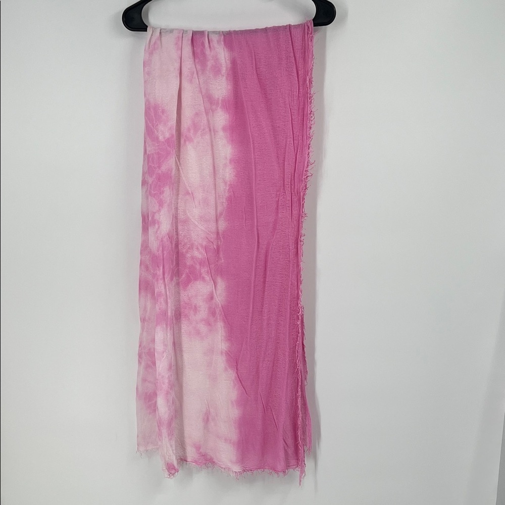 Pink Tie Dye Large Scarf Wrap
